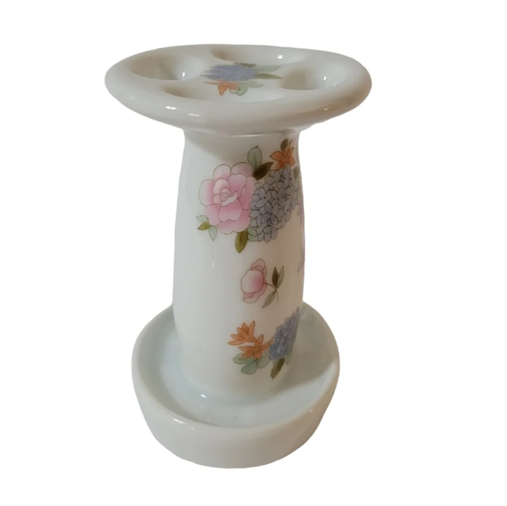 Takahashi Joy Floral Toothbrush Holder Cup Porcelain